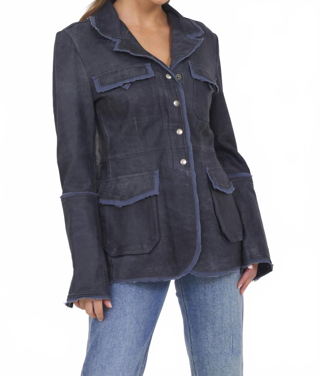 

Jakett Винтажная куртка Meryl с эффектом потертости, цвет индиго