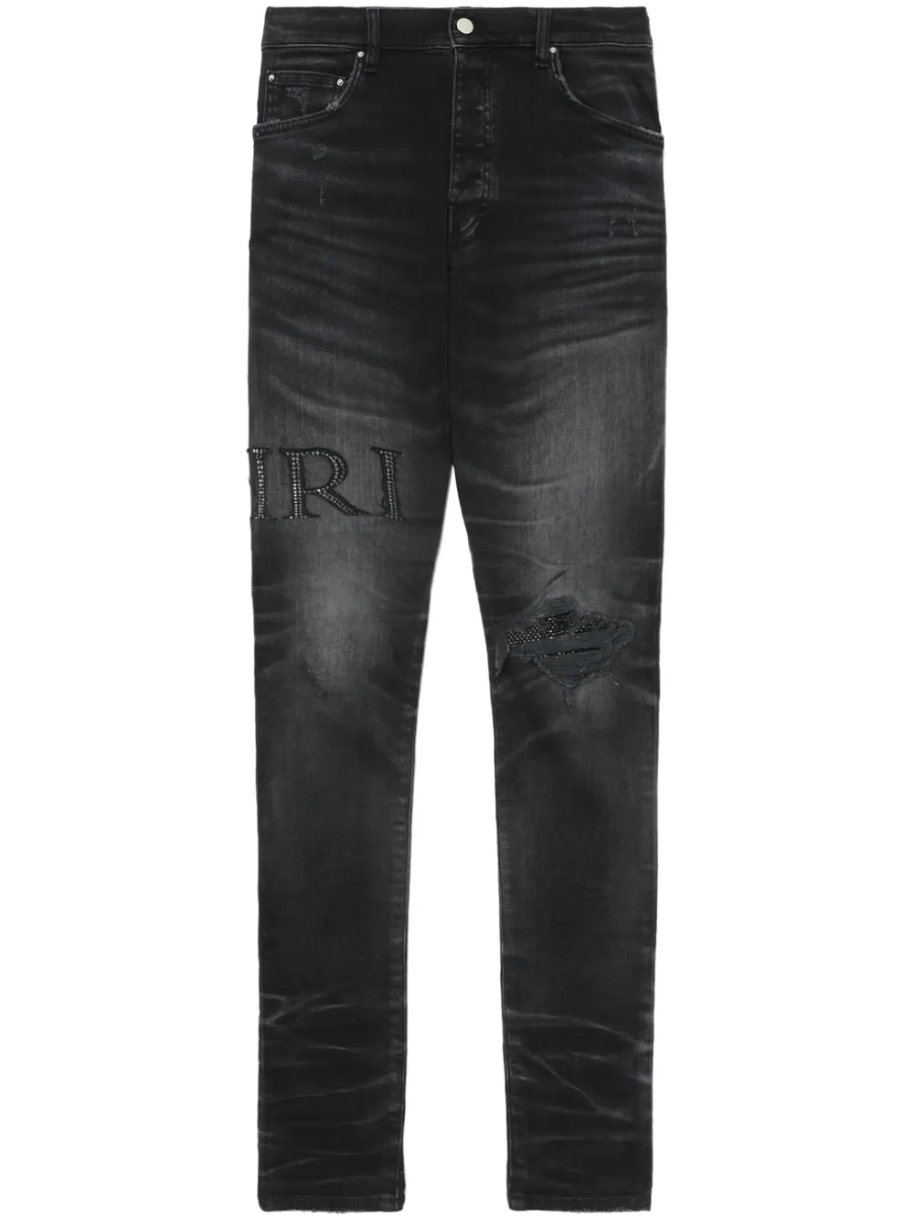 

Декорированные джинсы скинни AMIRI, черный