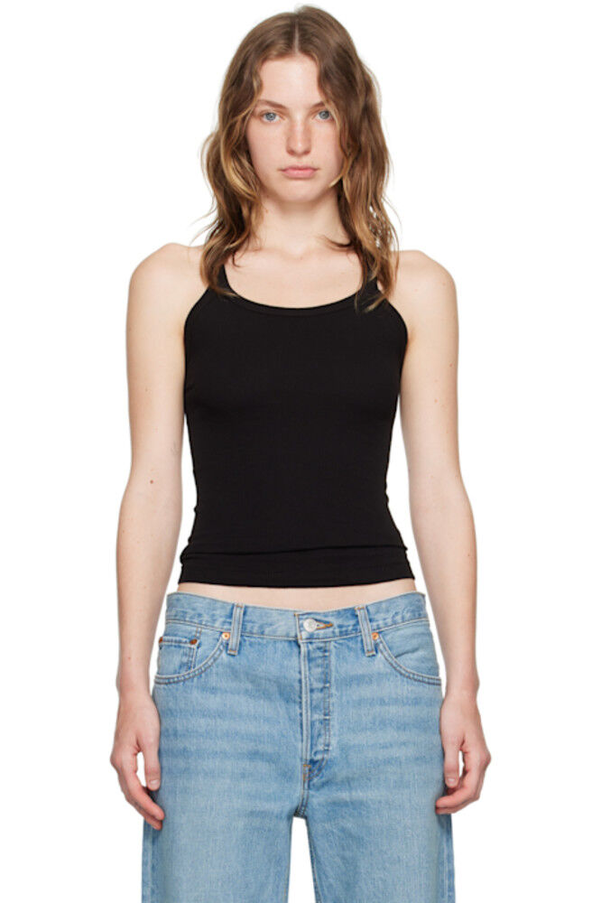 

Черная майка Hanes Edition в рубчик Re/Done