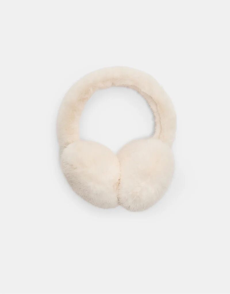 

Искусственные меховые наушники Stradivarius цвета экрю