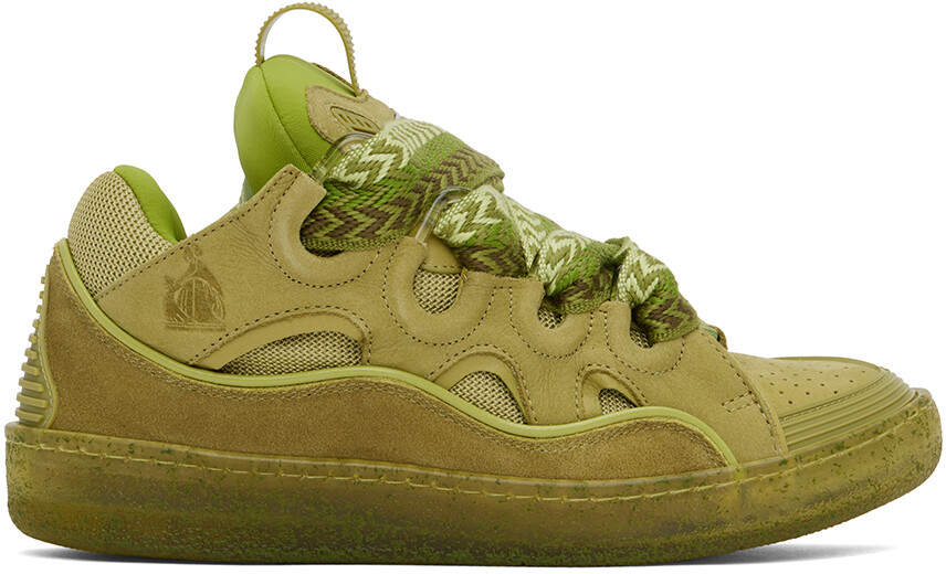 

Зеленые кожаные кроссовки Curb Lanvin, Зеленый, Зеленые кожаные кроссовки Curb Lanvin