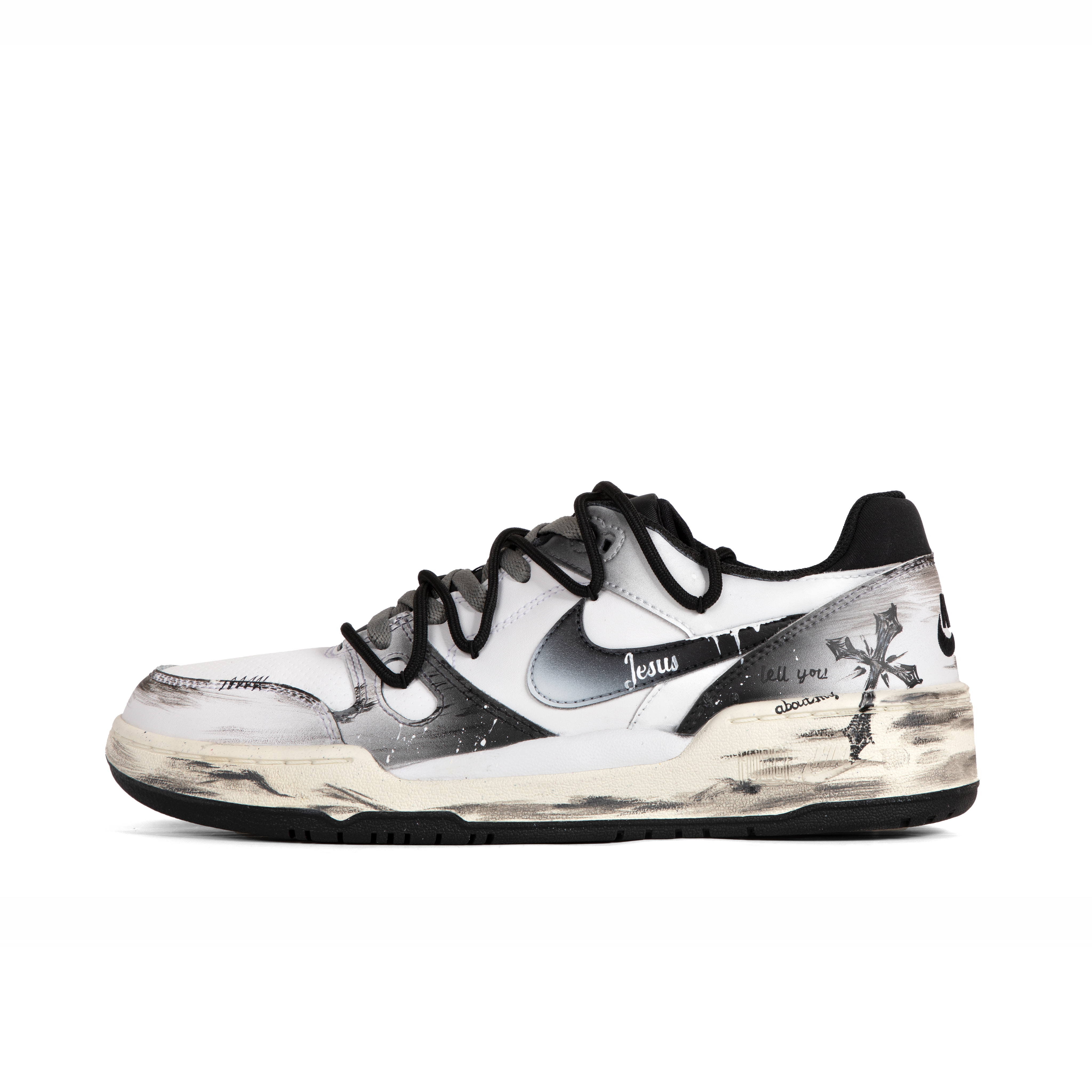 

Nike Кроссовки для скейтбординга Full Force Low Top, мужские, черно-серые