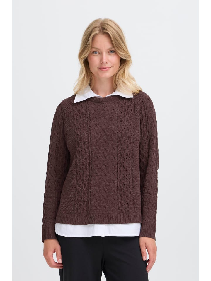 

Oxmo Вязаный свитер OXFSanvi коричневого цвета