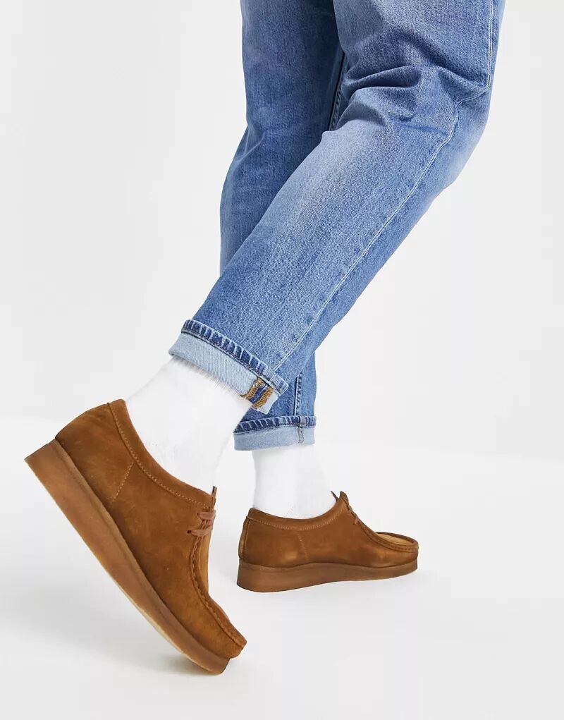 Коричневые замшевые туфли Clarks Originals Wallabee — фото 2