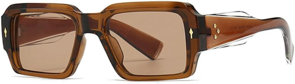 

Популярные модные солнцезащитные очки 2027 года для женщин: квадратные, градиентные, с защитой от УФ-излучения UV400; модные панк-очки с заклепками MTZJH, Brown Tea