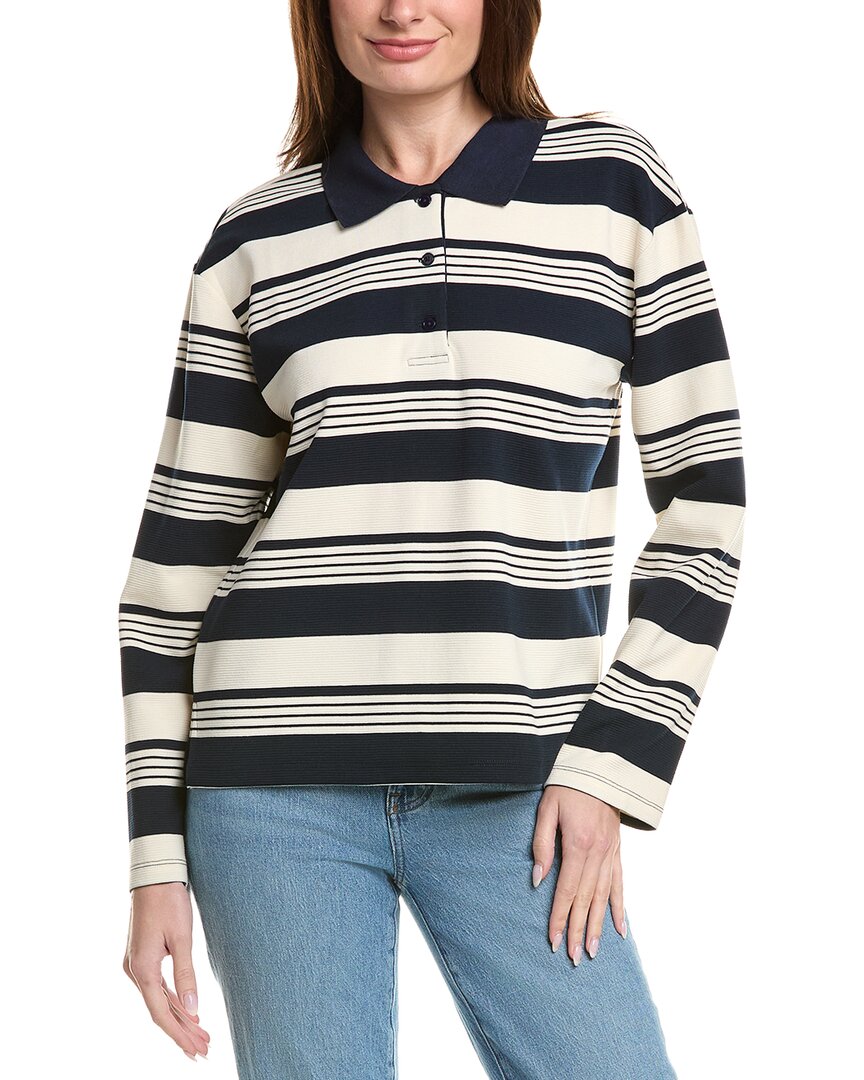 

Рубашка-поло в полоску English Factory English Factory, синий