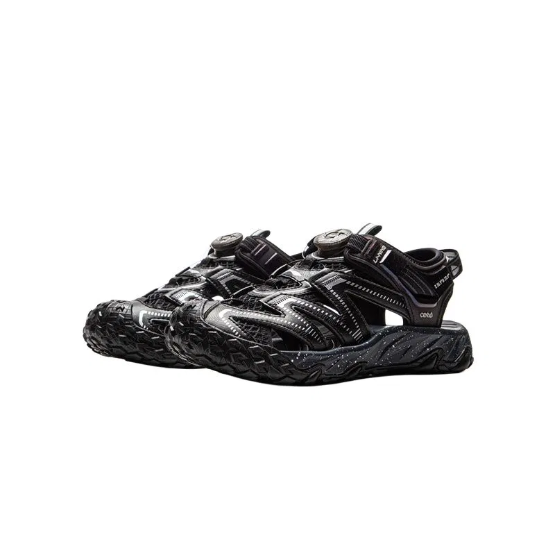 Детские сандалии Li Ning YOUNG Outdoor низкие, износостойкие, черные, для подростков Li-Ning YOUNG, Black — фото 4