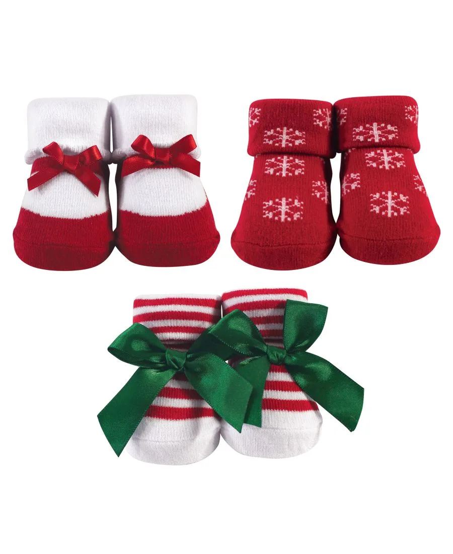 Набор носков в коробке Hudson Baby, Christmas Snowflake