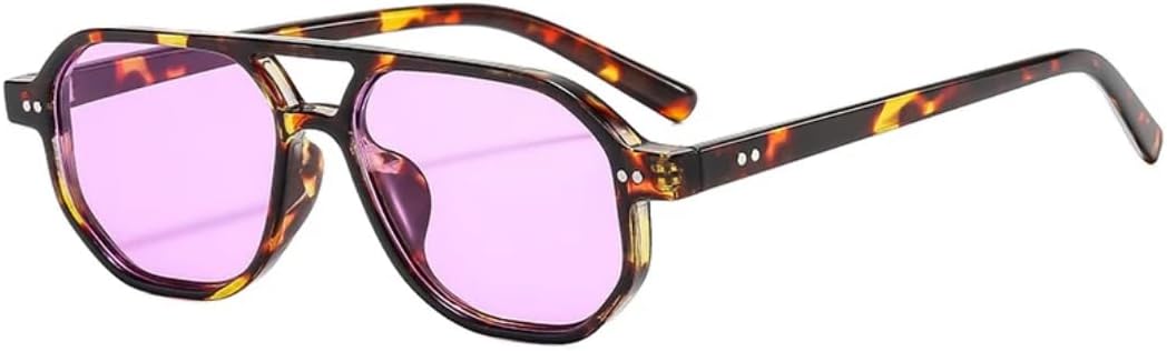 

Мужские солнцезащитные очки Punk Double Bridge Rice Nail класса люкс для активного отдыха, вождения, походов и езды на автомобиле, с защитой от УФ-излучения UV400 TVTBBVV, Leopard Purple