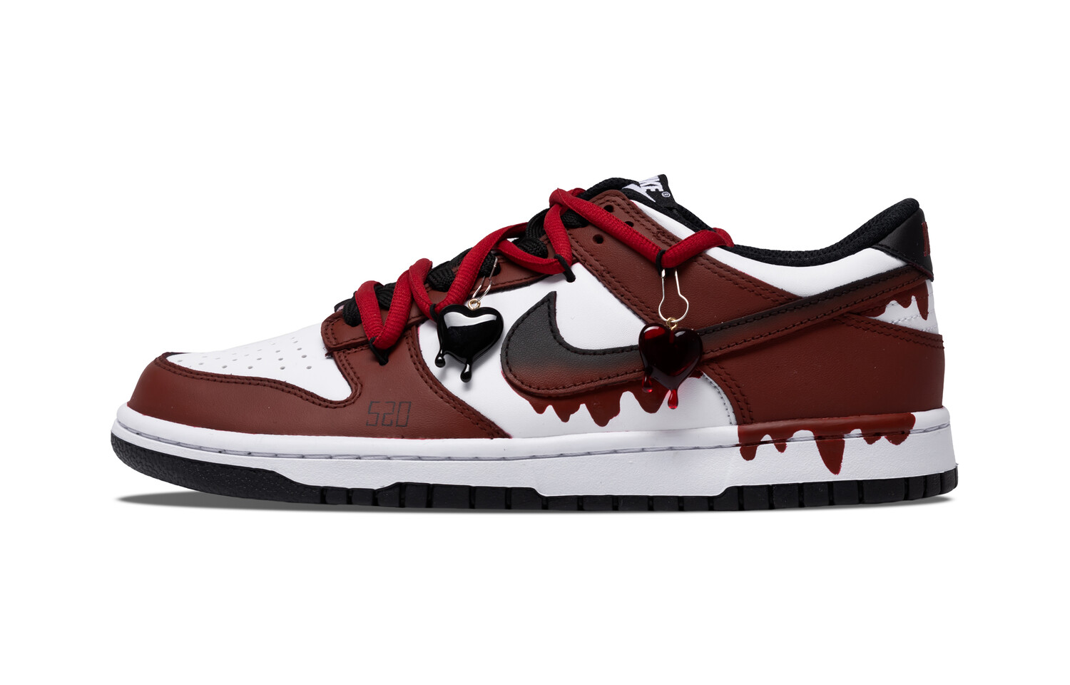

Кроссовки Nike Dunk Skateboarding Shoes Women's Low-top Black/Red, черный/красный