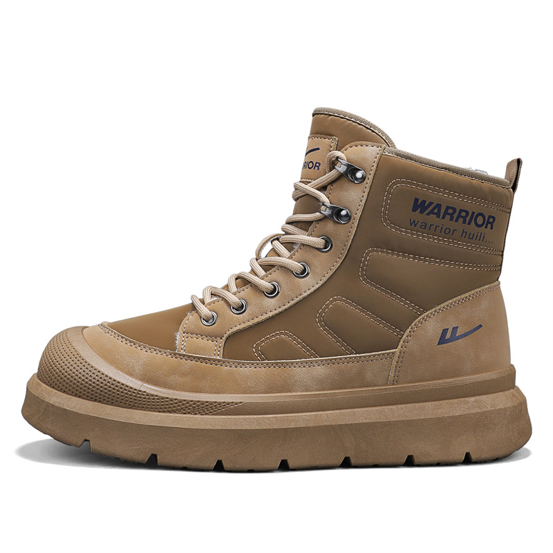 

WARRIOR Термостойкие противоскользящие снегоходные ботинки для мужчин с усиленной защитой от износа, цвет khaki