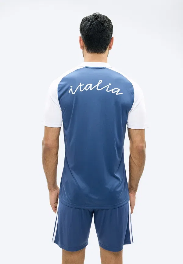 Футболка Adidas Originals Italy 26 away pre match national team wear, цвет ночной морской — фото 3