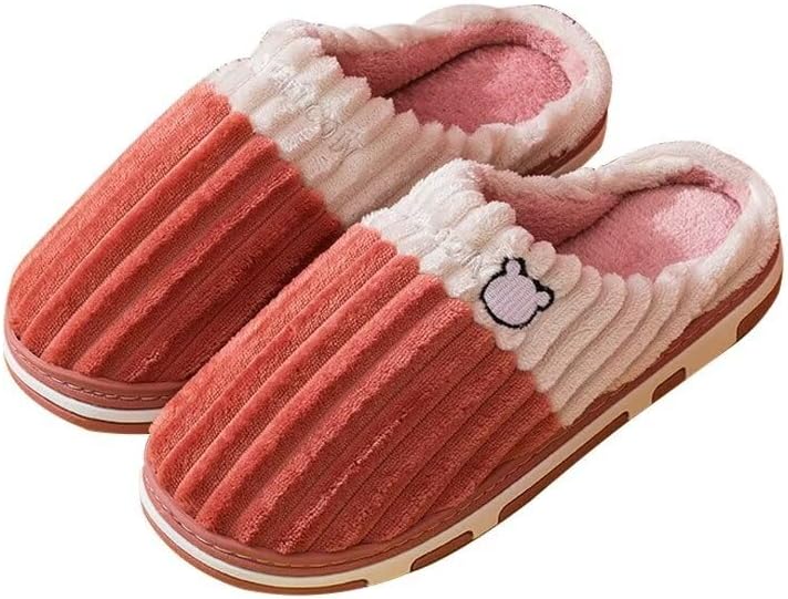 

Мягкие и удобные хлопковые тапочки Zonkacen для мужчин и женщин, для зимы, для дома, для гостей, для прогулок, красный