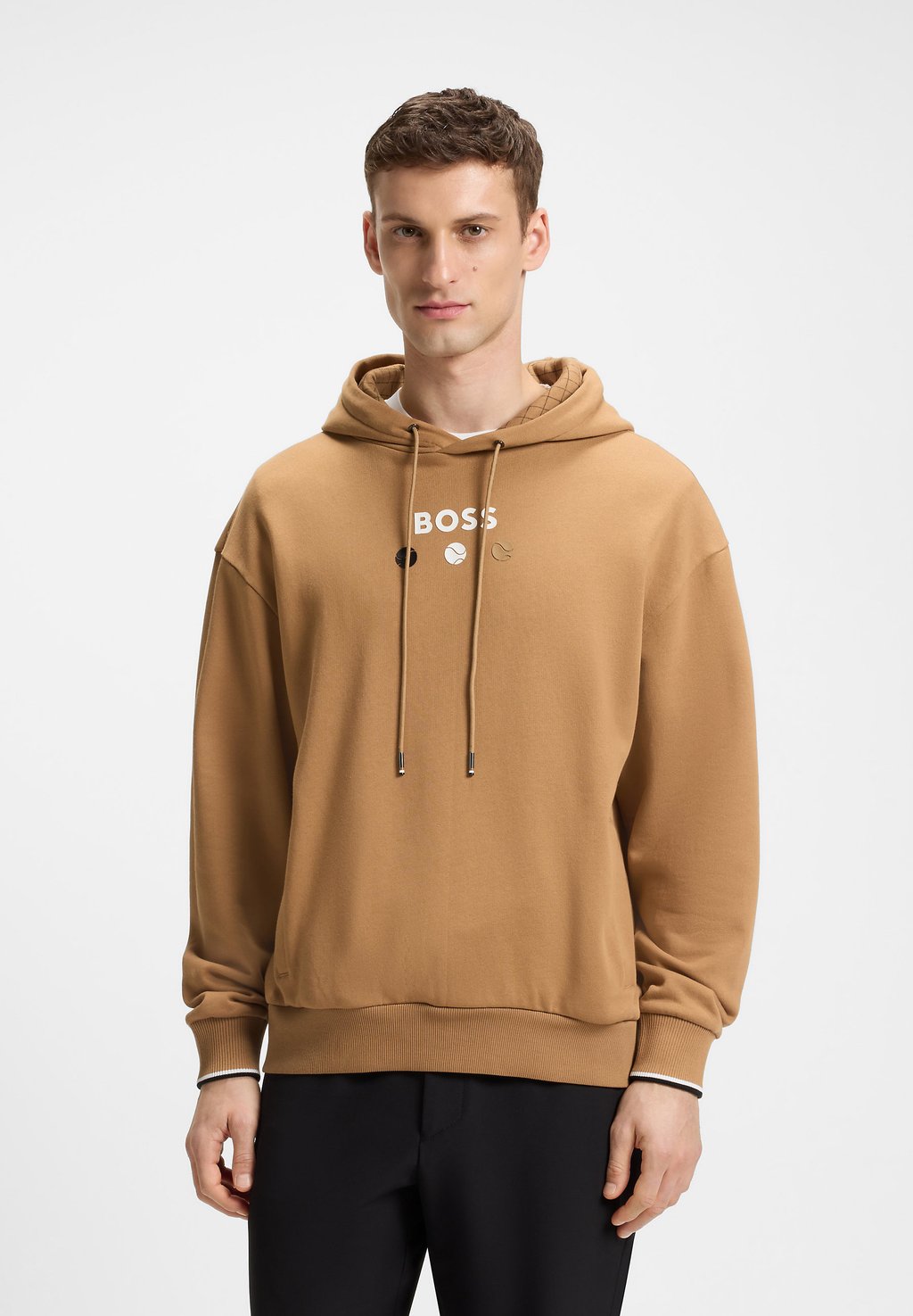 

Толстовка с капюшоном OPEN - Sweatshirt BOSS, бежевый