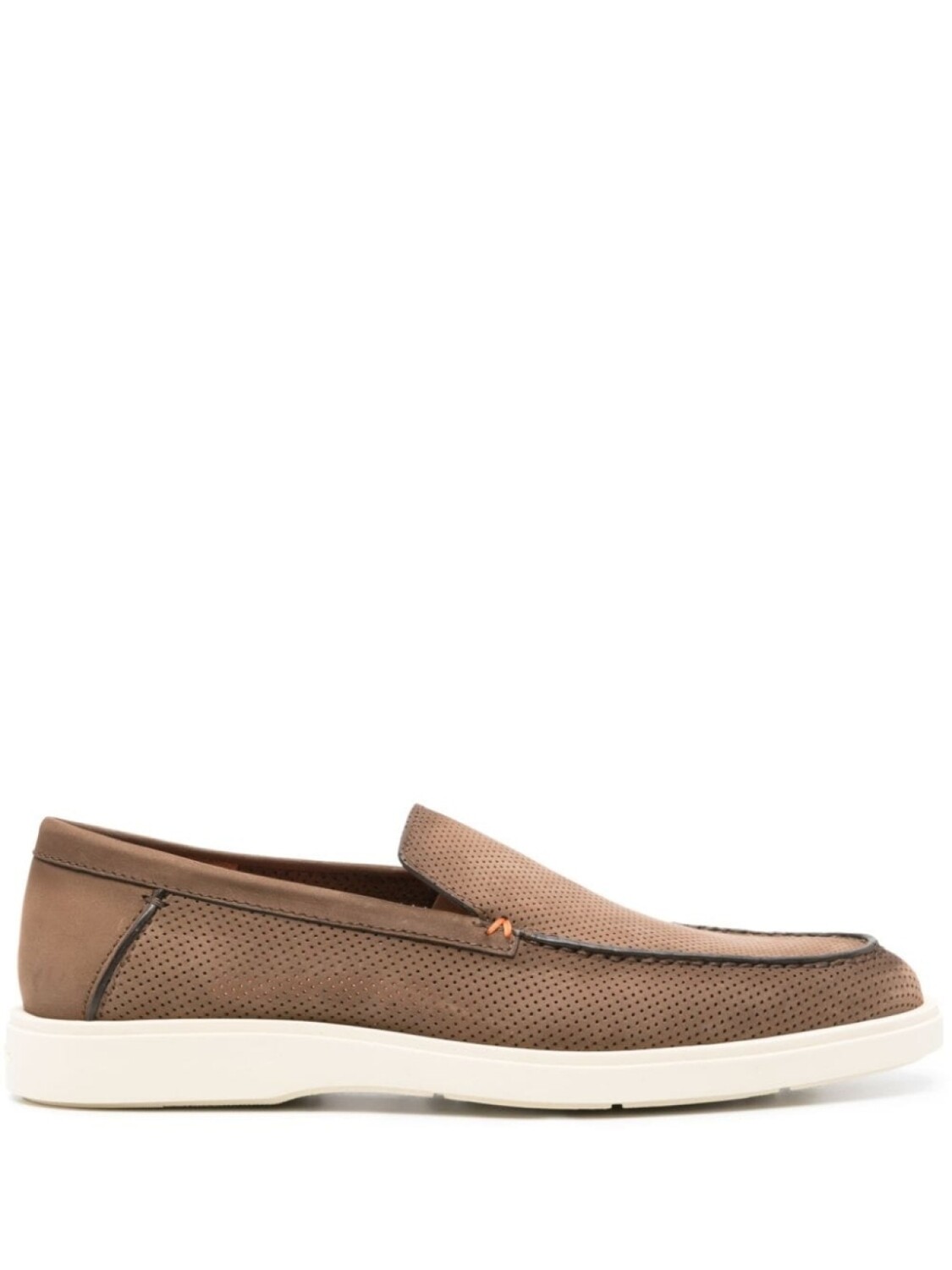 

Santoni лоферы с перфорацией, коричневый