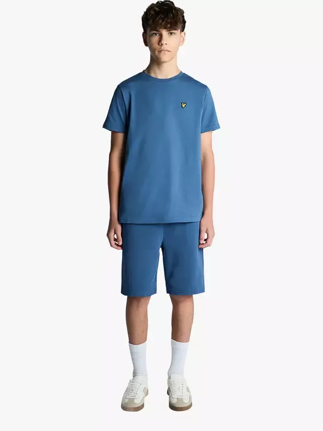 Детские хлопковые спортивные шорты, темно-васильковый цвет Lyle & Scott