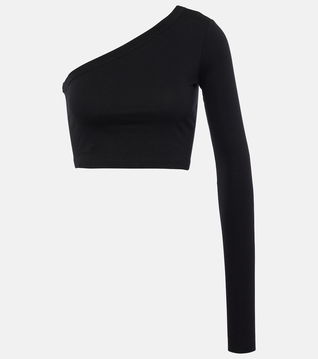 

Укороченный топ из хлопка на одно плечо Rick Owens, черный