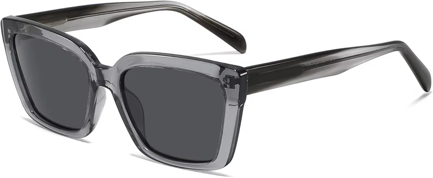 

Дизайнерские солнцезащитные очки квадратной формы «кошачий глаз», оправа из ацетата TR90, заушники, поляризованные линзы TAC, модные женские очки Generic, Sku-5