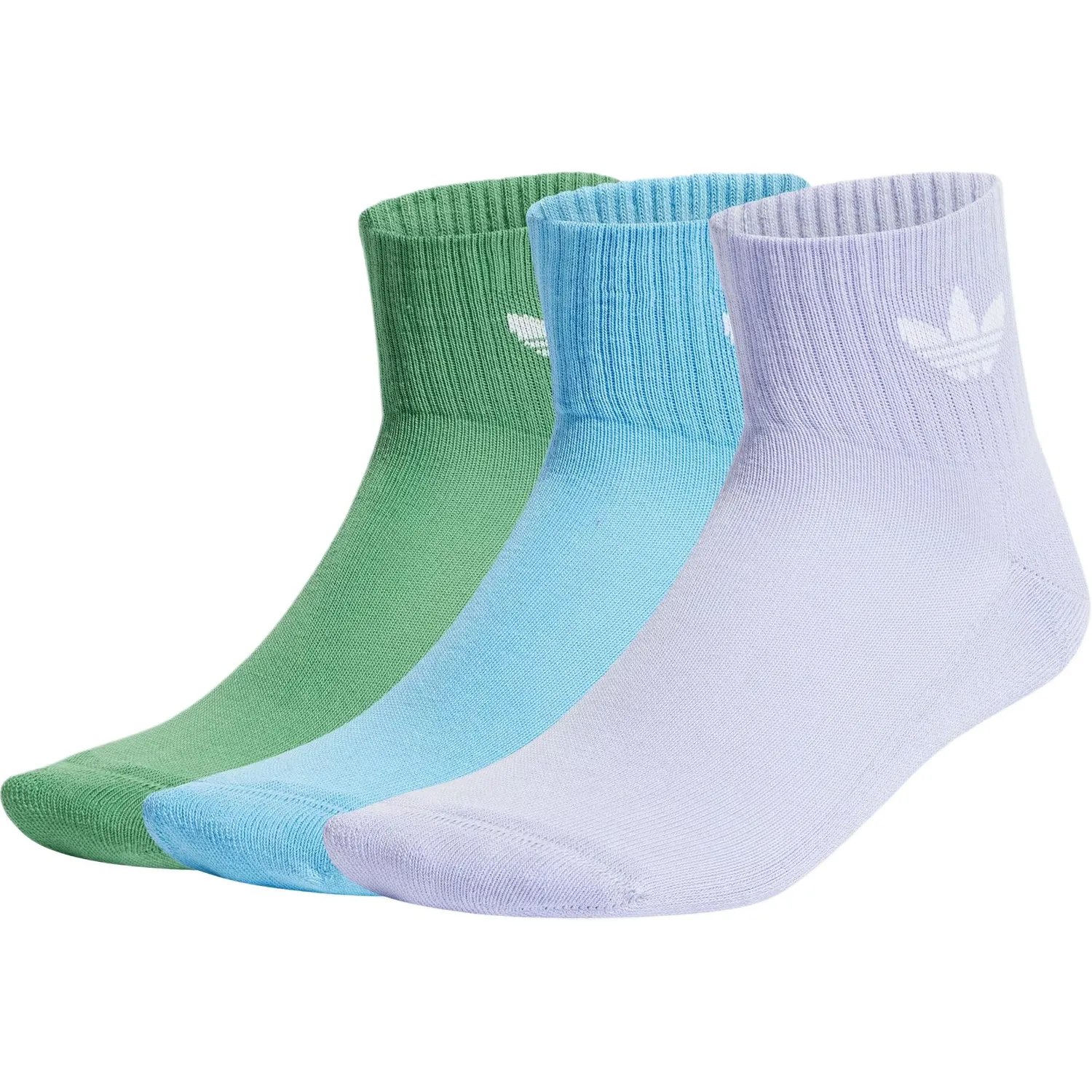 ADICOLOR Носки гольфы Unisex набор из 3 пар Adidas Originals, 3 Pack (Blue+Green+Light Purple)