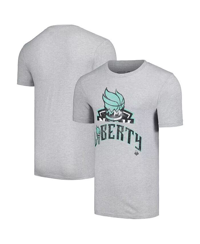 

Мужская и женская футболка Heather Grey с эффектом потертости New York Liberty Hometown Stadium Essentials, серый
