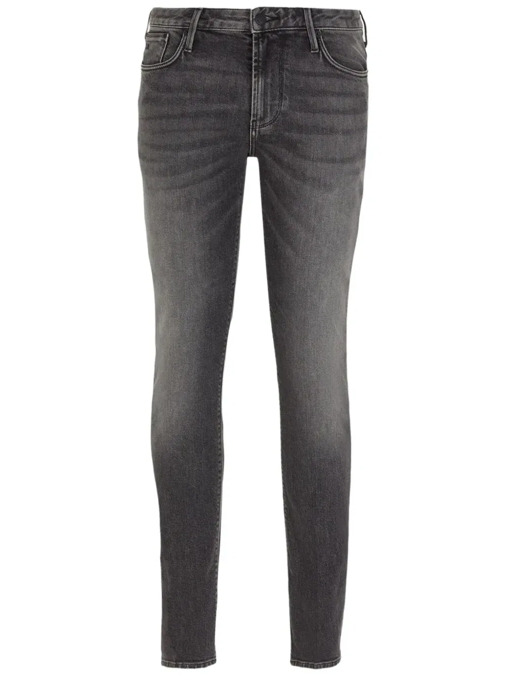 Узкие джинсы J06 с заниженной талией EMPORIO ARMANI, черный