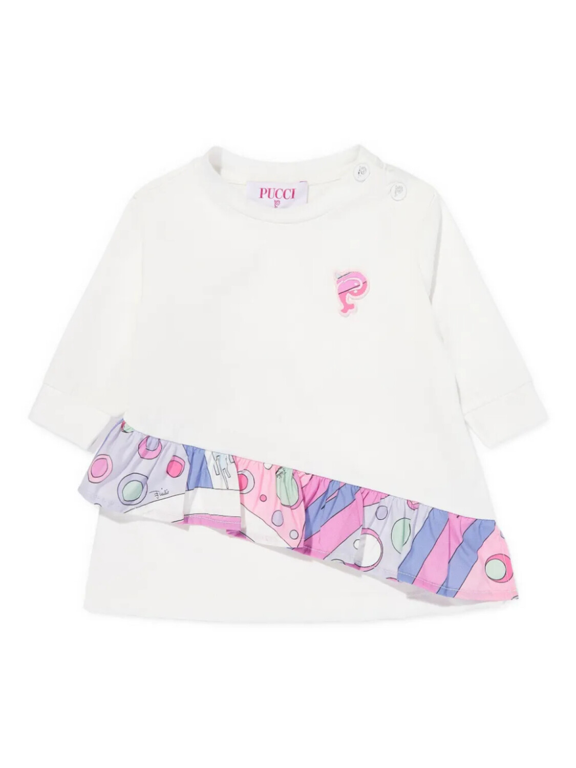 

Платье PUCCI Junior с оборками, белый