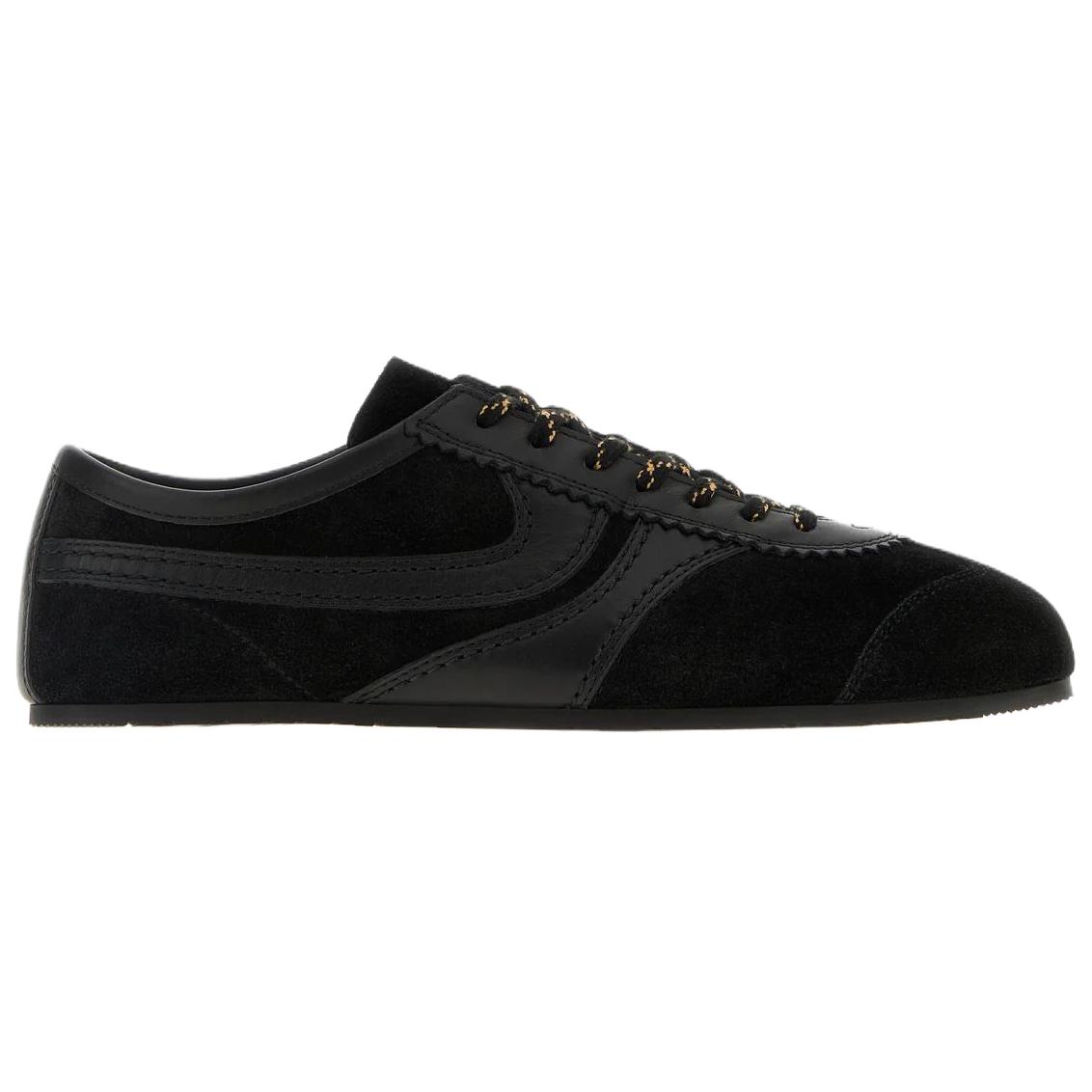 DRIES VAN NOTEN Женские повседневные кроссовки Suede Low top черные — фото 2
