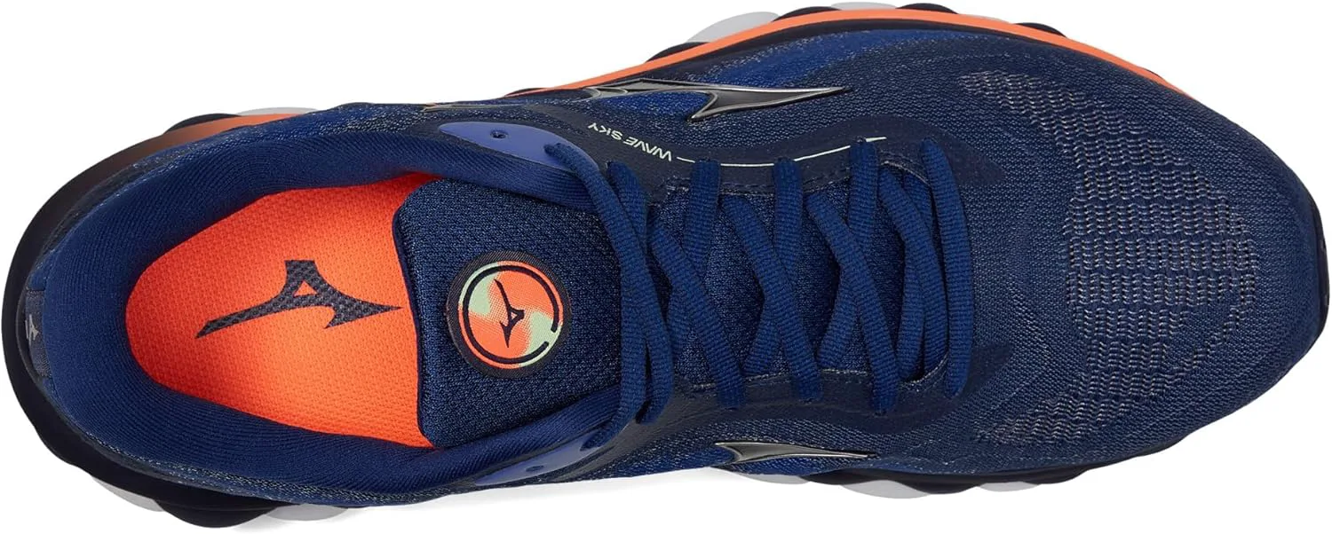 Мужские беговые кроссовки Mizuno Wave Horizon 3, синий/серебристый — фото 4