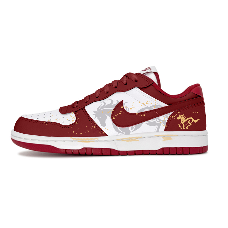 Nike Big Galloping Horse Red Mist, Shopping Bag CNY Horse Year New Year Edition, Mist Forest Low top Skateboard Shoes — фото 3