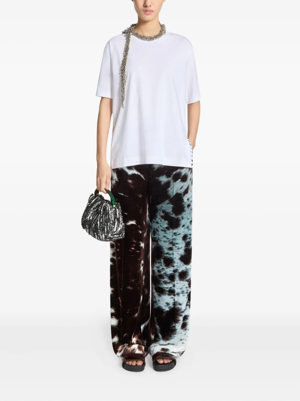 Лакированные сандалии с ремешками DRIES VAN NOTEN, коричневый — фото 4