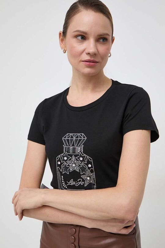 

Хлопковая футболка Liu Jo, черный