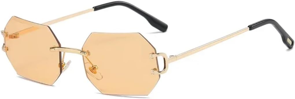 

Солнцезащитные очки с защитой от УФ-излучения UV400 | Безободковая маленькая оправа, цветные линзы | Для женщин и мужчин, для занятий спортом на открытом воздухе и вождения DSVIGF, 04