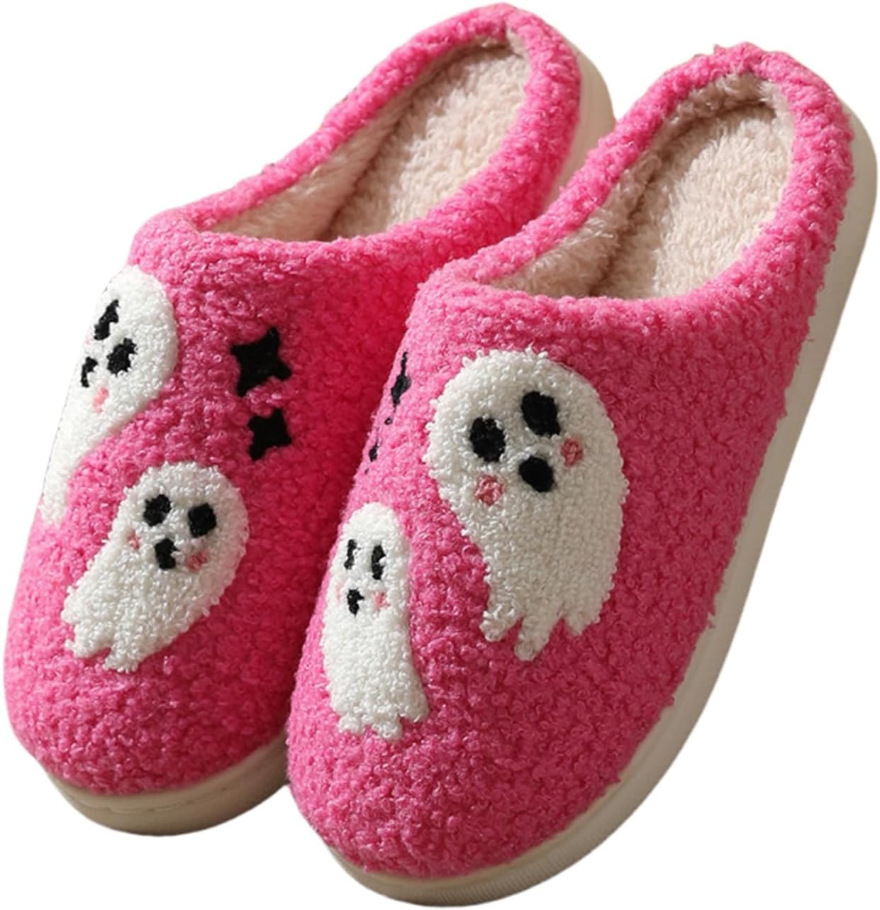 

Тапочки ZWRXW на Хэллоуин для женщин и мужчин, унисекс, милые плюшевые тапочки с изображением мультяшной тыквы, мультиколор