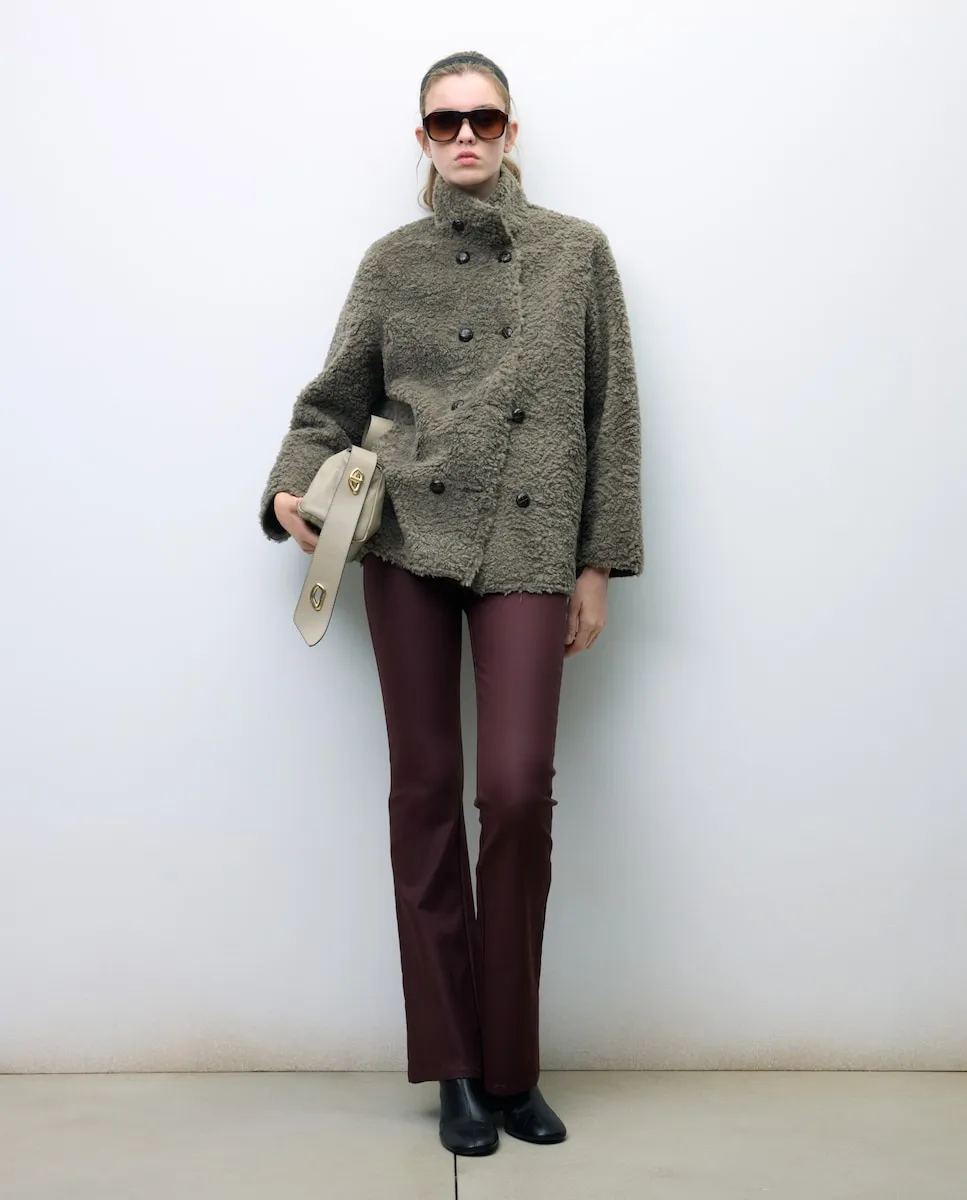 

Женские расклешенные брюки с покрытием Tintoretto, баклажановый