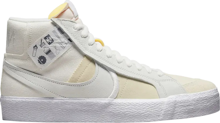 

Кроссовки Blazer Mid SB 'Warning Label', белый, Серый;белый, Кроссовки Blazer Mid SB 'Warning Label', белый