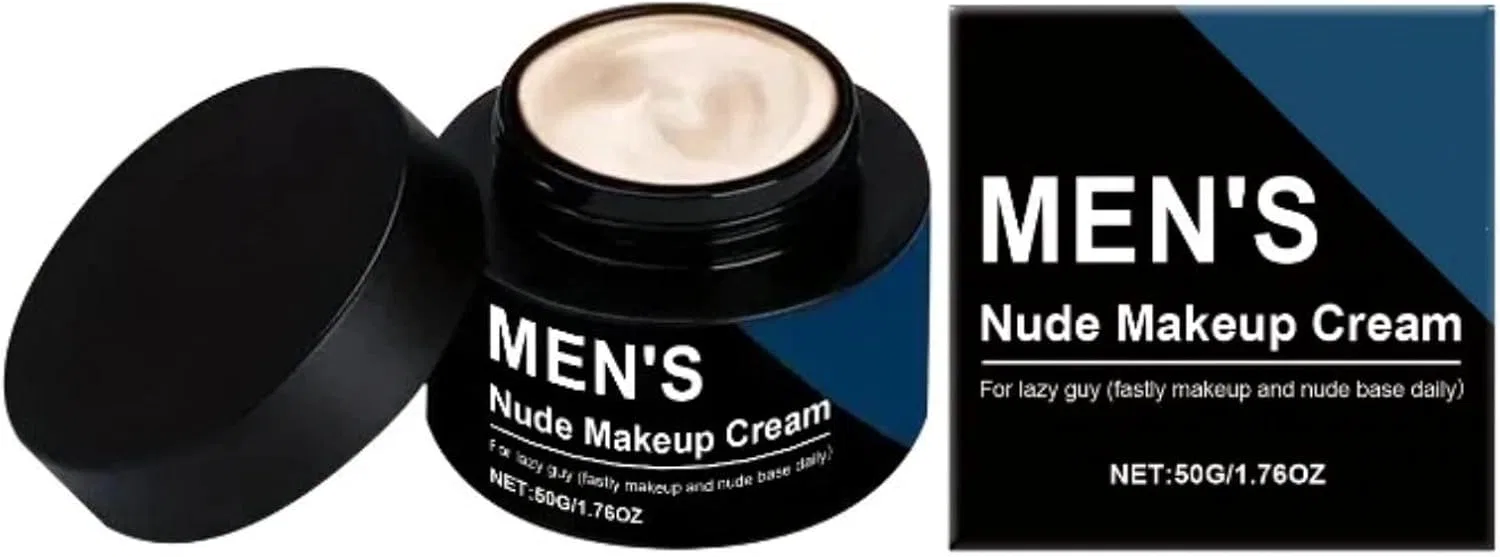 Тональный крем для мужчин Nude Makeup Cream, натуральный состав, 50 г