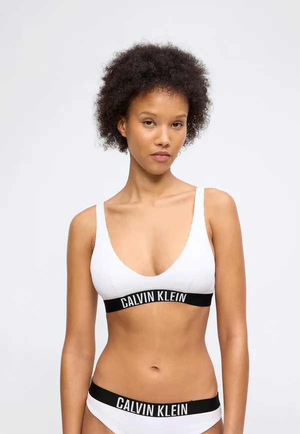 Топ от купальника scoop bralette intense power swim bikini top Calvin Klein Swimwear, Classic White — фото 3