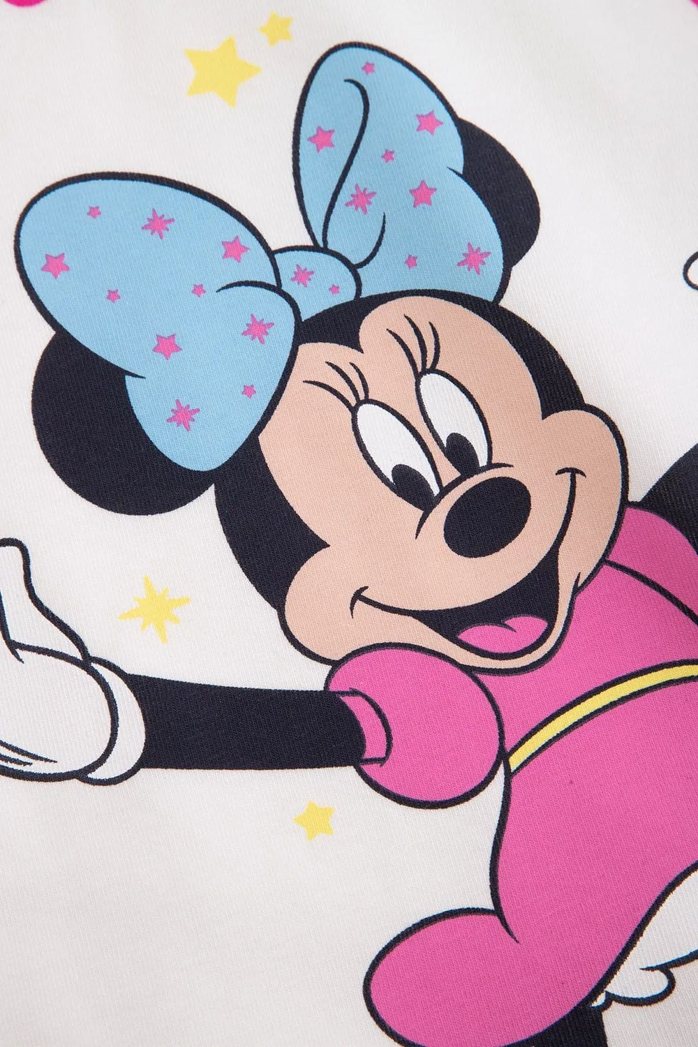 Футболка с принтом Minnie Mouse, Coccodrillo, экрю — фото 3
