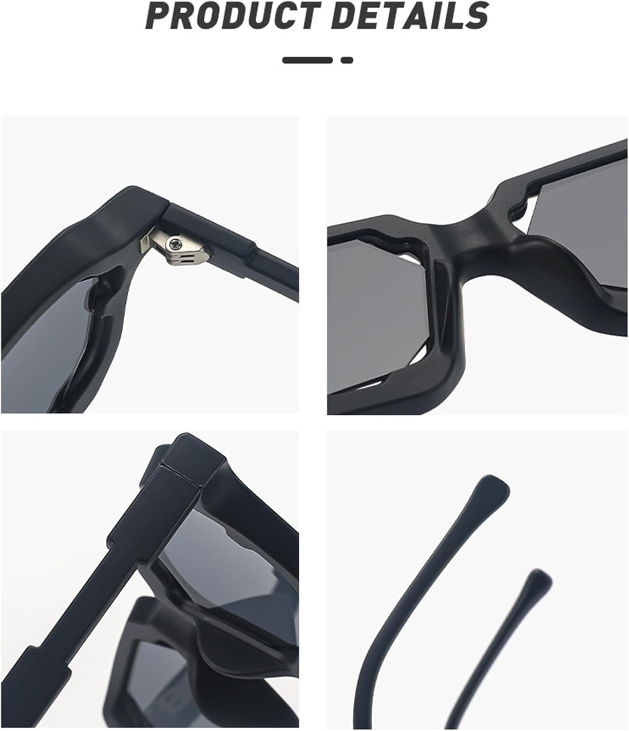 

Солнцезащитные очки Bullabulling Fashion Square Hollow Out Frame с защитой от УФ-излучения UV400 и антибликовым покрытием для вождения на открытом воздухе, Black/Blue Brown