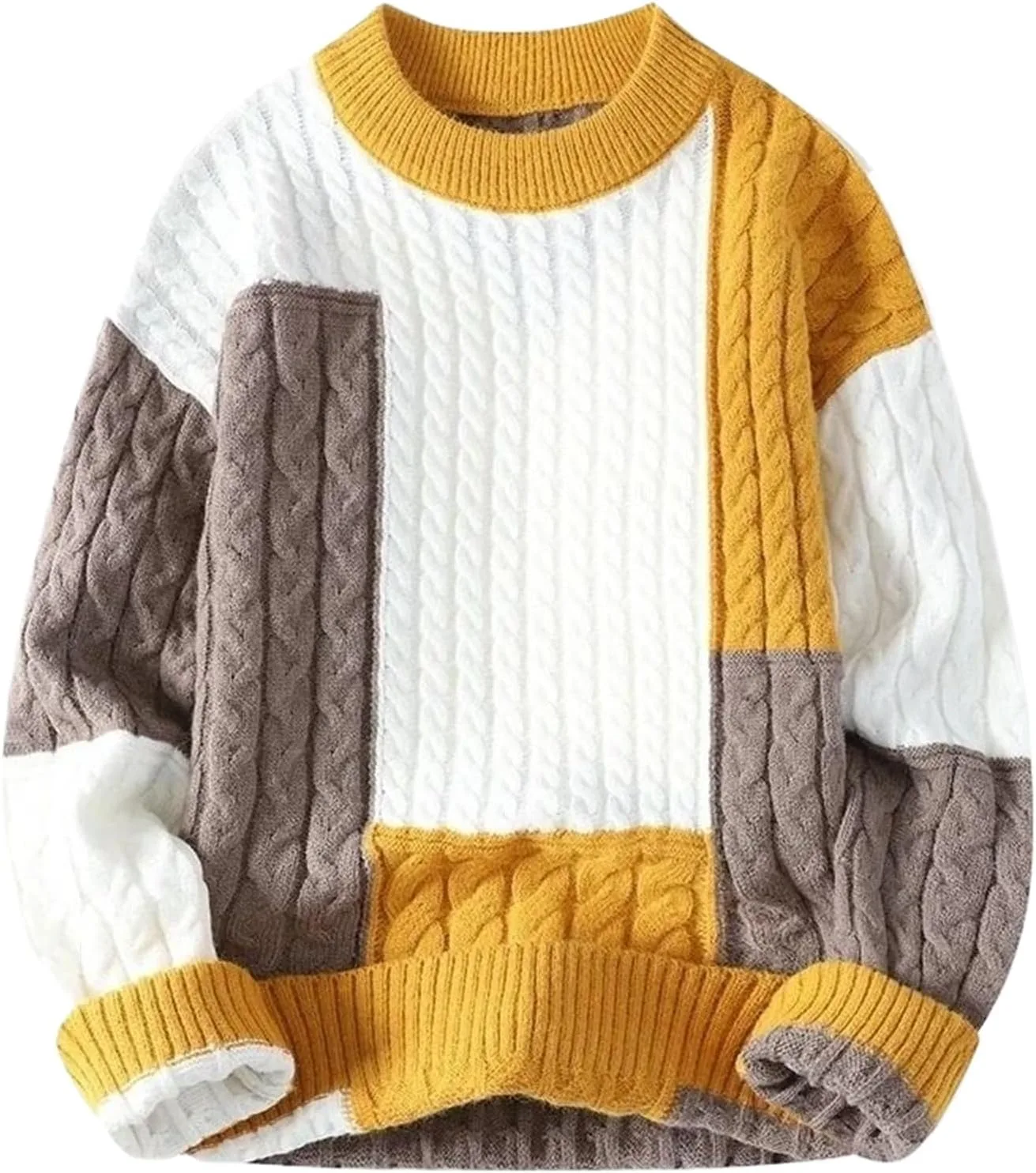 

Свитер мужской с длинным рукавом и круглым вырезом WHSZEDZB