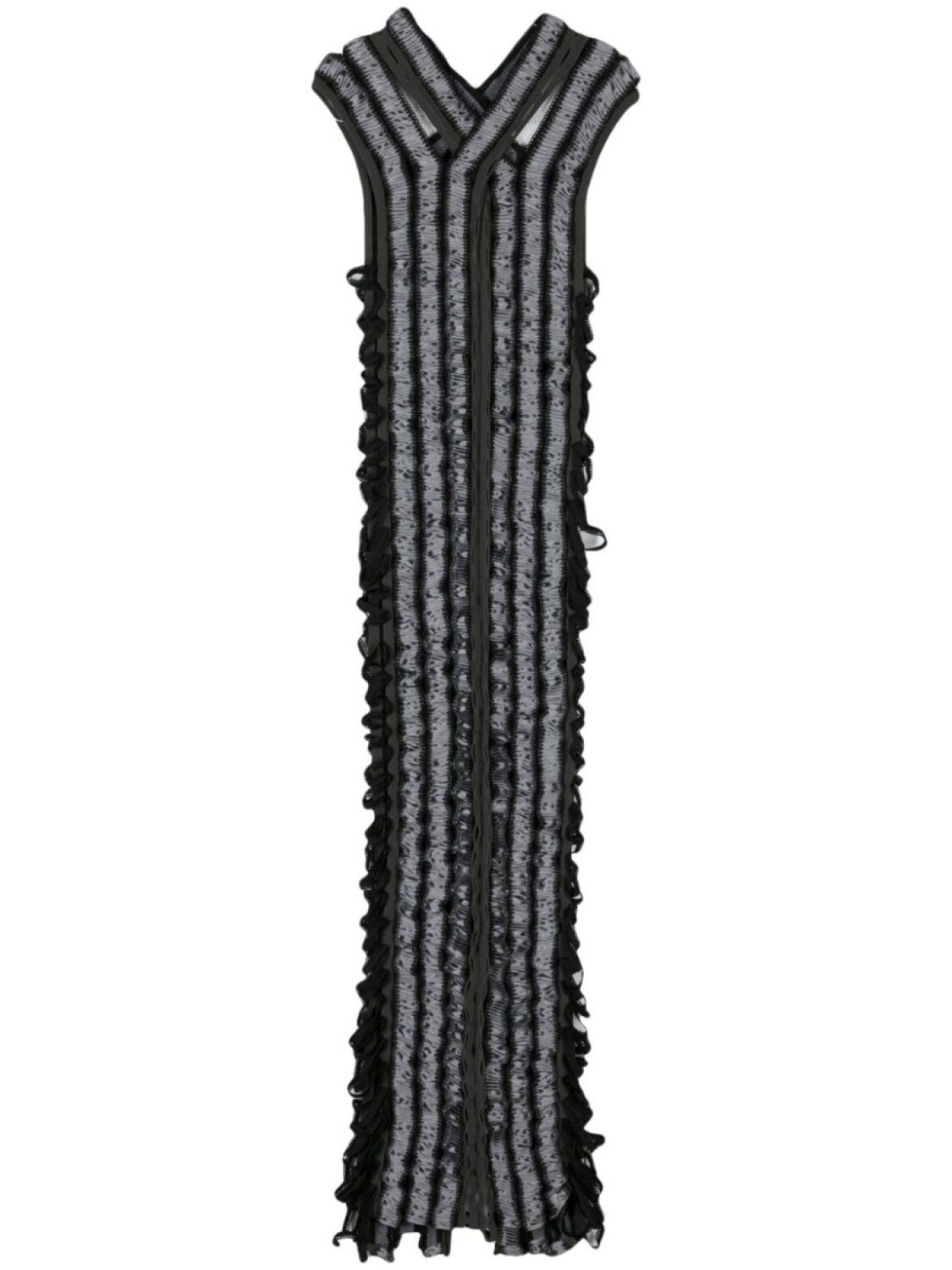 

Sinead O'Dwyer платье макси Shibari Criss Cross, серый