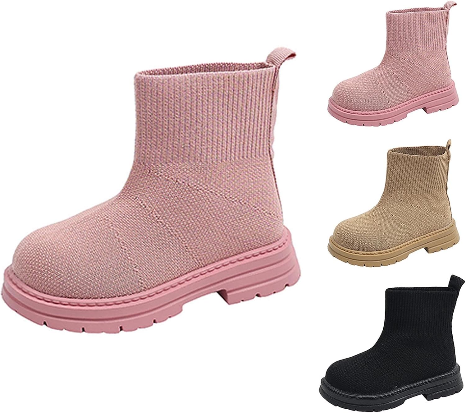 

Девочковые Ботинки Повседневные Слипоны Низкие Ботильоны С Круглым Носком Вязаные Свитерные Короткие Ботинки Зимние Удобные Сапожки Средней Высоты Generic, Khaki