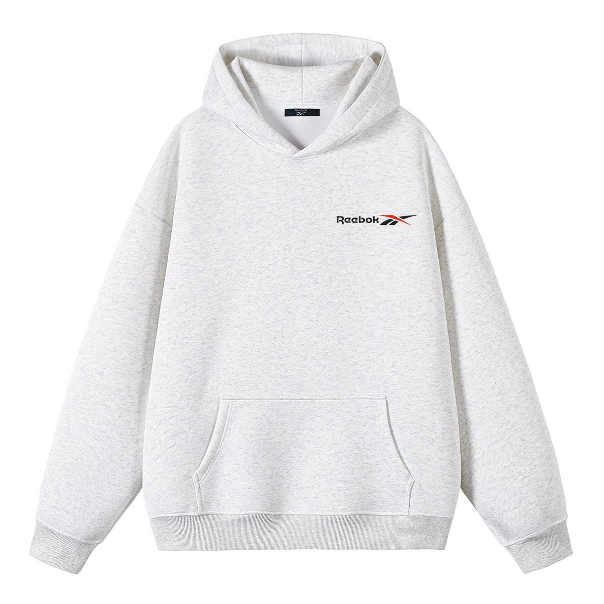 

Толстовки Unisex с капюшоном, средней плотности Reebok, белый heather серый[heavyweight thickened and fleece-lined]