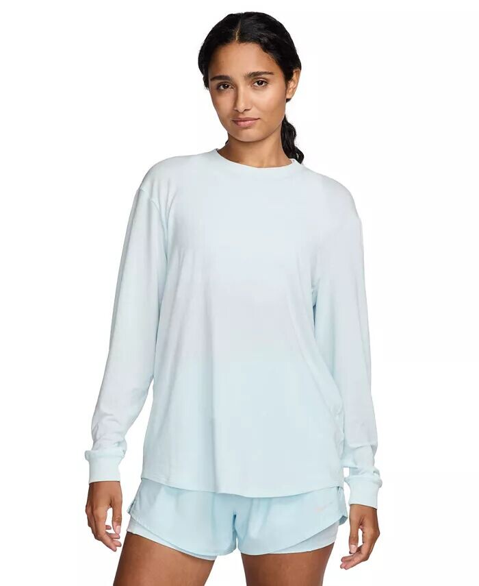 

Женский свободный топ Dri-FIT с длинными рукавами и круглым вырезом Nike, белый