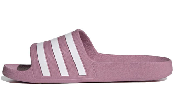 Тапочки adilette aqua slide 'cherry metallic white' Adidas, фиолетовый — фото 2