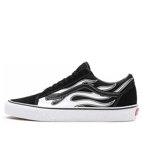 

Кроссовки old skool 'flame - black white' Vans, черный