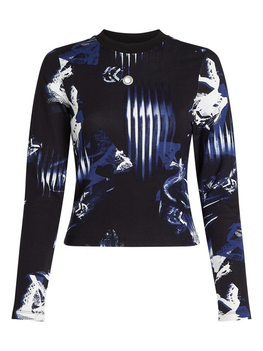 

Майка KARL LAGERFELD JEANS Top LANGÄRMLIGES TOP MIT DIGITAL-PRINT, черный