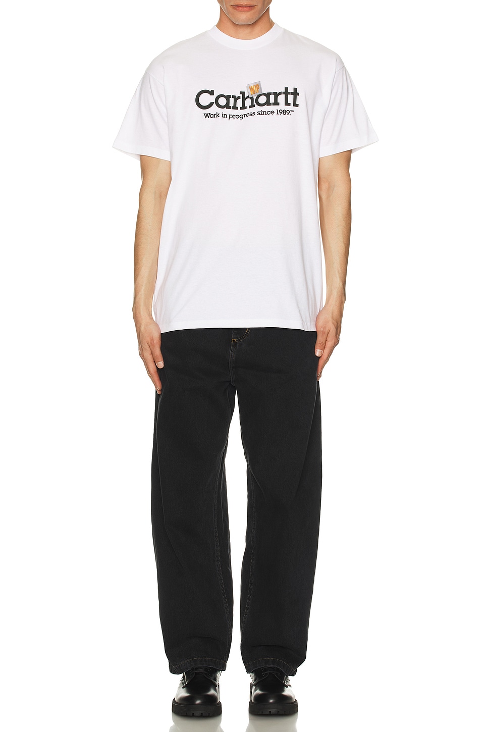 

Футболка S/S Label Script Carhartt Wip, White