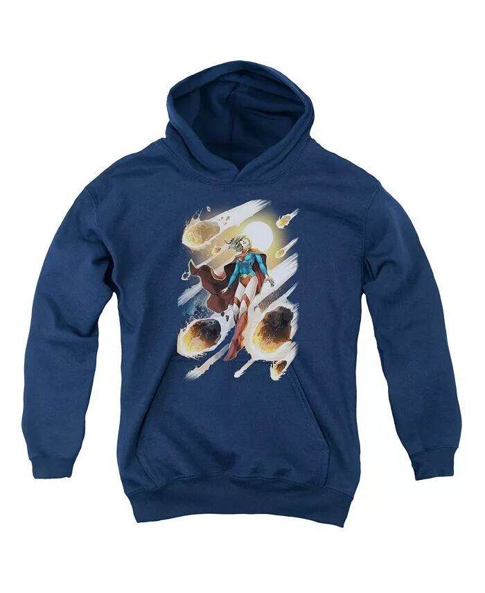 

Молодежная толстовка Supergirl 1 Pull Over Hoodie / Толстовка с капюшоном Justice League of America, синий