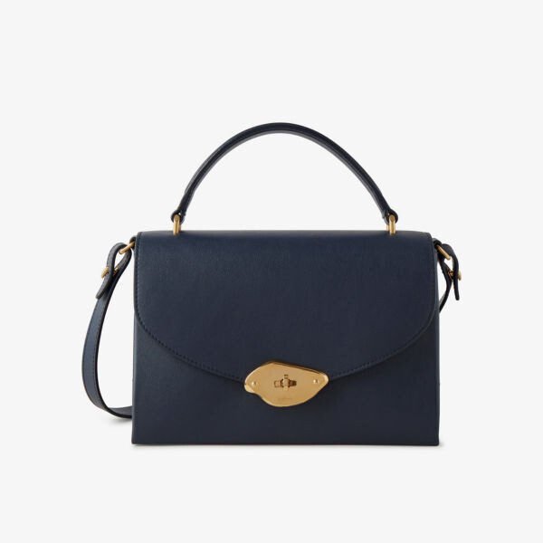 

Кожаная сумка lana с верхней ручкой Mulberry, синий